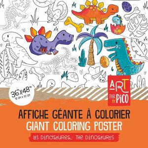 Affiche géante à colorier 36'' X48'' - Les dinosaures