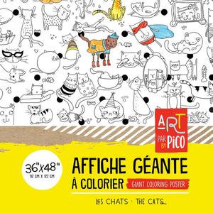 Affiche géante à colorier 36'' X48'' - Les chats
