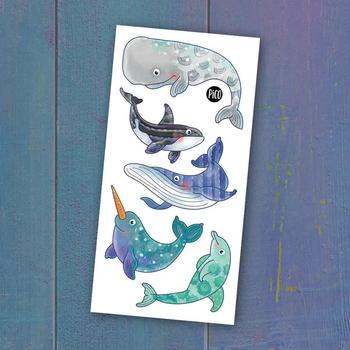 Tatouage temporaire - Les douces baleines