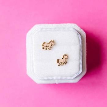 Boucle d'oreilles hypoallergenique - Poney (Pré-commande 5 mai)