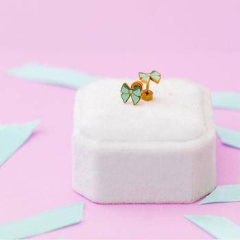 Boucle d'oreilles hypoallergenique - Boucles menthe (Pré-commande 5 mai)