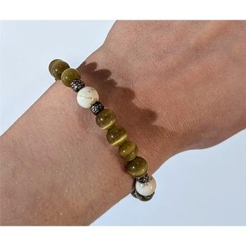 Bracelet - Oeil de chat, howlite