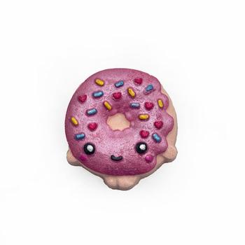 Bombe de bain - Beigne avec face de pet aux fraises