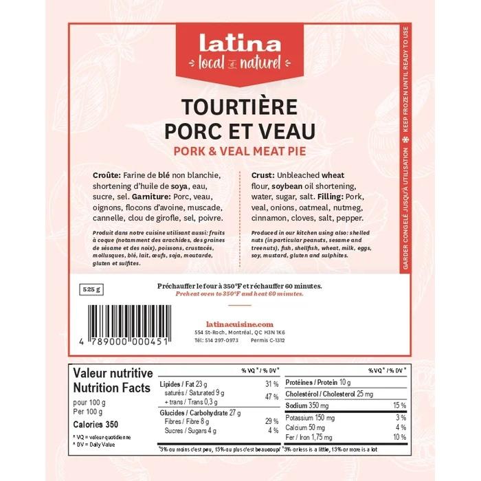 Tourtière Porc et Veau /u.