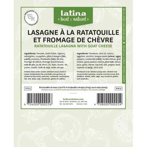 Lasagne Ratatouille et Fromage de Chèvre 400g