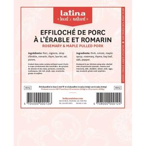 Effiloché de Porc à l'Érable 400g