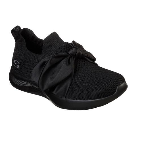 Black bow skechers sale