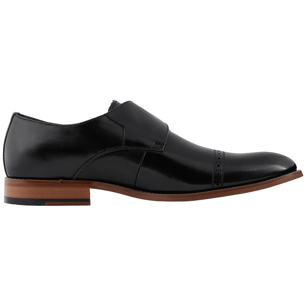 Chaussures Habillées STACEY ADAMS - Taille 13M Large - Cuir Serpent Brun - Occasion Peu Porté
