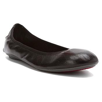 Hush puppies chaste hot sale ballet flat black leather